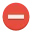 Icono de menos rojo