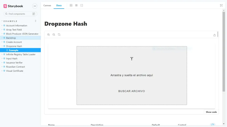 React Components for EOSIO screenshot preview 3